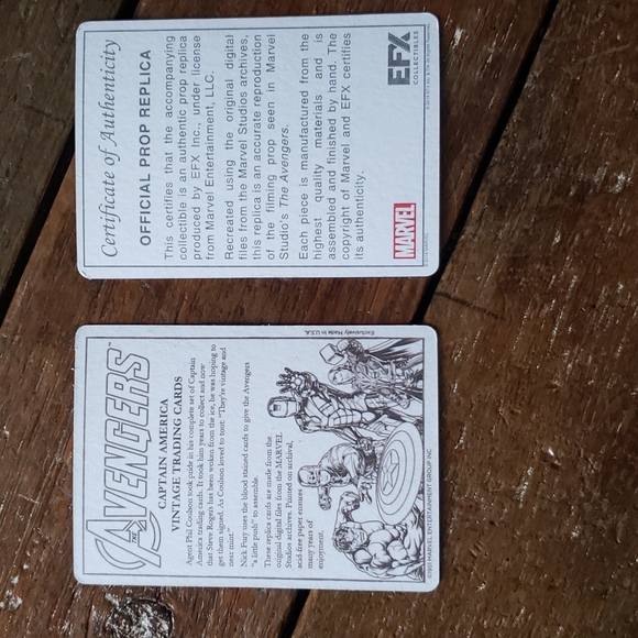 Avengers Coulson's Vintage Captain America Trading Card Set - Prop Replica - Picture 2 of 6
